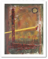 Acryl  /  Lackstift  /  Sprühlack ausgewaschen  /  Spritztechnik  /  Spachteltechnik
