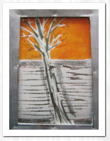 Linoldruck  /  3-farbig  /  Acryl  /  8 verschiedene Motive