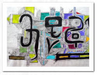 Acryl  /  Edding 55