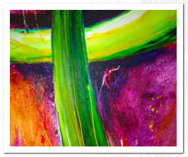 Acryl / Tinte / Kaffee / grober Sand