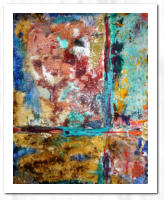Acryl  /  Blattgold  /  Acryl-Malgel  /  Spachtelmasse grob