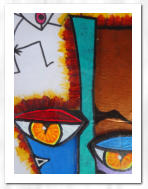 Acryl auf Karton / geklebt / 3D