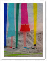 Acryl / Farbiges Seidenpapier