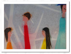 Acryl / Farbiges Seidenpapier