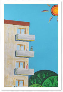 Geschnittene Pappe  /  Acryl  /  Copic-Marker