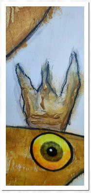 Acryl  /  Wandfarbe  /  Kohlestift  /  Echtrost