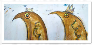 Acryl  /  Wandfarbe  /  Kohlestift  /  Echtrost