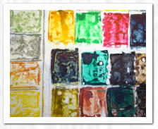 Spachtelmasse  /  Acryl  /  Aquarell